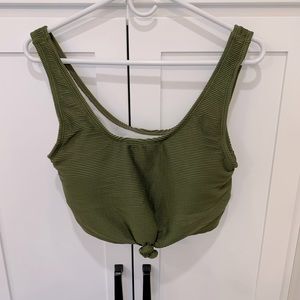 Coral Reef Swim - TRAVELER TOP | OLIVE RIB KNIT